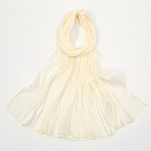 Pañuelo islámico de gasa transpirable con estampado floral/sólido de colores perla, hiyab burbuja de georgette premium para mujer, para todas las estaciones - Product Image 1