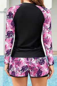 Conjunto de 3 piezas para mujer: Camiseta de manga larga, sujetador deportivo y pantalones cortos con protección UPF50, antibacterianos, ecológicos y transpirables. - Product Image 6