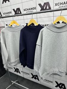 Sweat-shirt surdimensionné à col montant personnalisé pour femme, imprimé lettres, manches longues - Product Image 1