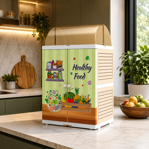 ชั้นวางจานพลาสติกขนาดเล็กแบบมีที่ระบายน้ำ ยี่ห้อ Nandos Healthy เหมาะสำหรับจัดระเบียบห้องครัวและเก็บอุปกรณ์/ช้อนส้อม - Product Image 1