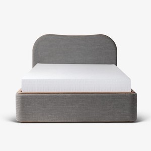 Modern Upholstered <b>with</b> Fabric <b>Bed</b> Frame <b>Queen</b> Size Soft <b>Bed</b> <b>with</b> Quilted Headboard and Footboard - Product Image 3