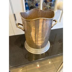 Food Safe Metal <b>Ice</b> <b>Bucket</b> With Lid Easy Portable Metal Champagne Wine Chiller <b>Bucket</b> With Handles Double Wall - Product Image 2