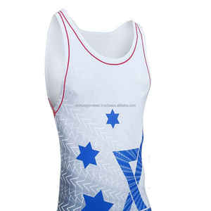 OEM faire votre propre Sublimation séchage rapide vêtements de lutte hommes Sublimation sur mesure Singlet de lutte - Product Image 3