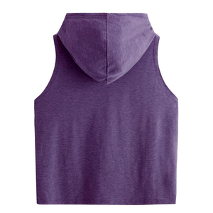 เสื้อกล้ามมีฮู้ดคุณภาพสูงสำหรับออกกำลังกาย ลายพิมพ์ขายดี ดีไซน์ใหม่ล่าสุดปี 2026 เสื้อกล้ามมีฮู้ดลำลองสำหรับผู้หญิง - Product Image 2