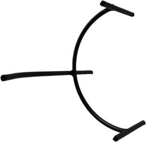 Présentoir en verre sur chevalet en fer noir pour vitraux, cadres photo, livres de cuisine, assiettes décoratives et photos - Product Image 2