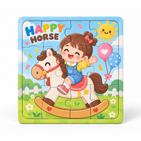 Vente en gros de puzzles en papier pour enfants, personnalisés, mignons, avec des animaux de dessin animé, petits puzzles pour les enfants d'école primaire, les tout-petits, l'éducation précoce