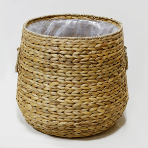 Grands paniers de rangement extérieurs faits à la main d'Artex Dong Thap Factory Jacinthe d'eau Jardinières en jonc de mer Vietnam - Product Image 5