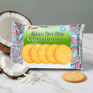 Coconut Crackers 160g Crunchy Sweet Round Snack Wholesale OEM ODM Supplier - Product Image 1