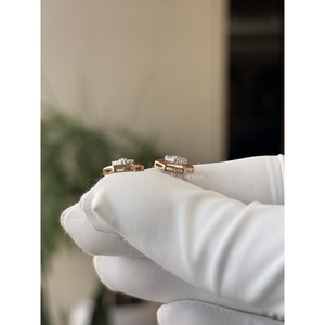 Lab Grown Diamond Hexagon Geometric Stud <b>Earrings</b> 0.25 Ct Minimalist Designer Fine Jewelry for Women Sterling Silver <b>Post</b> - Product Image 2