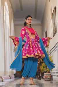 Vestido largo de seda bordado afgano para mujer, elegante, tradicional, para bodas y fiestas, vestido afgano vintage, vestidos de novia - Product Image 4