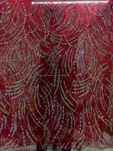 Tissu en dentelle de tulle français traditionnel de luxe, fait main, orné de cristaux et de perles, matériau de haute qualité, personnalisable - Product Image 2