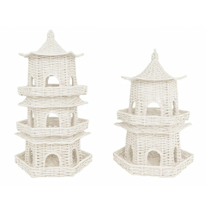Elegant Natural <b>Rattan</b> Pagoda Decorative Ornament for Home Interior Wicker Decor OEM Manufacturer - Product Image 2