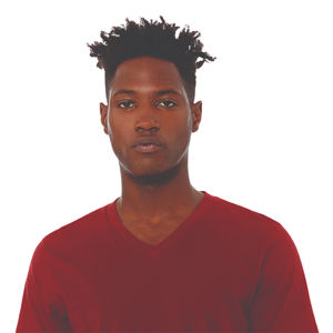 T-shirt uni pour homme à col en V, en polyester et coton de haute qualité, coupe ajustée, personnalisable avec logo - Product Image 5