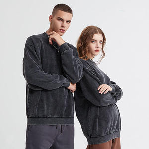 Wholesale Men Vintage Acid Wash <b>Sweatshirt</b> Heavy Cotton Relaxed Fit Casual Everyday Wear - Product Image 5