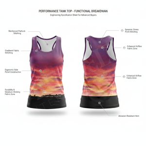 Premium Quality Custom Material Polyester Tank <b>Top</b> Moisture Wicking Quick Dry Custom Made Athletic Workout Gym Sleeveless Shirt - Product Image 2