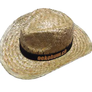Sombrero de paja con logotipo personalizado para promoción al por mayor al mejor precio de fábrica de Vietnam/sombrero de paja con el precio más barato sombrero liso