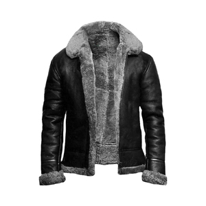 Windproof Breathable Plaid Winter <b>Men's</b> Leather <b>Jacket</b> Eco-Friendly Long Sleeves Front Logo Streetwear Casual Everyday Wear - Product Image 3