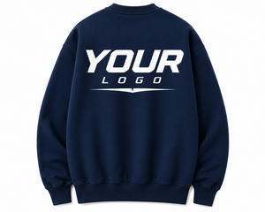 Sudadera Oversize de Cuello Redondo Unisex, Color Sólido, Logotipo Grabado, Minimalista, Tejida, Corte Regular, con Estampado Frontal - Product Image 3