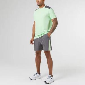 Ensemble décontracté 2 pièces pour homme : T-shirt et short en coton vintage respirant, séchage rapide, léger, style streetwear estival - Product Image 1