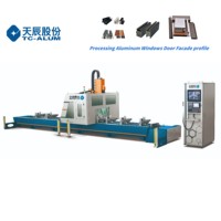 Máquina de Fresado y Taladrado CNC de 4 Ejes de Fábrica Tianchen para Perfiles de Ventanas, Puertas y Fachadas de Aluminio, Servicio OEM