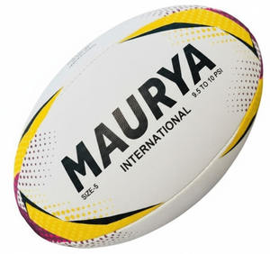 Logo personnalisé Ballon de rugby de qualité supérieure grade 1 taille 5 fabriqué à partir de caoutchouc à poignée durable - Product Image 1