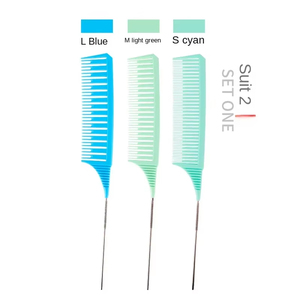 Hair <b>Comb</b> Sectioning Highlighting Weaving Cutting <b>Comb</b> Professional Top Quality 3pcs Hairbrush Hair Styling <b>Combs</b> Tailed <b>Comb</b> - Product Image 3