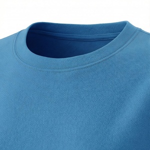 Women's 2 Piece Solid Blue <b>Knitted</b> Casual <b>Set</b> Short Sleeve T Shirt and Above Knee Shorts Regular Fit Spring Summer Wear - Product Image 4