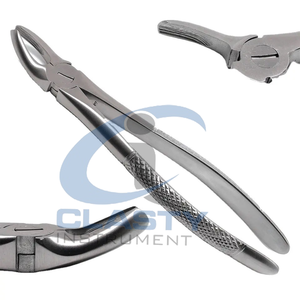 Forceps dentaires de qualité supérieure, argentés, avec poignée moletée, instrument manuel d'extraction dentaire, outil chirurgical de classe I - Product Image 2
