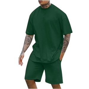 Ensemble T-shirt et short de sport uni pour homme - Vêtements de course et de gym respirants, anti-odeur, pour l'été - Product Image 5