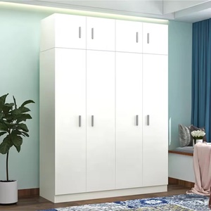 Armario de Madera para Dormitorio, 3 Puertas, Diseño Europeo Antiguo, Plegable, Duradero, Ecológico, Madera Maciza, 4 Cajones, Acero Inoxidable, para Hotel - Product Image 3