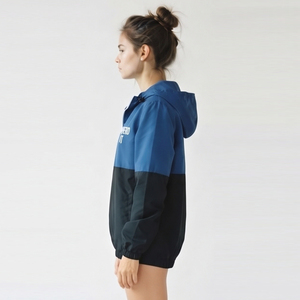 Veste coupe-vent à capuche pour femme, fermeture éclair 3/4, veste de randonnée, 100% nylon, imperméable, capuche personnalisée avec logo brodé, pull à capuche anti-pluie - Product Image 3