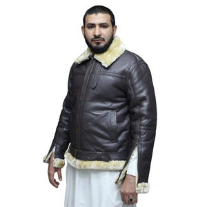 Vestes en cuir pour hommes avec poches latérales, style de haute qualité, veste pour hommes fabriquée au Pakistan - Product Image 3