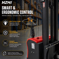 Fabricant chinois HZHI, gerbeur électrique à double levage de 1,5 tonne et 2,5 m avec châssis renforcé