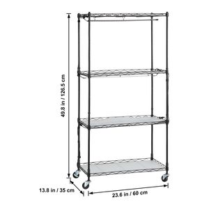 4-Tier Plant Stand with 45W Full Spectrum Grow <b>Light</b> 3-Mode <b>Timer</b> Wheel Versatile & Efficient Indoor Gardening Solution - Product Image 3
