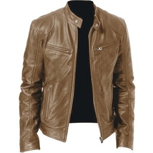 Clush 2026 <b>Men's</b> Leather Motorcycle <b>Jacket</b> <b>Long</b> Sleeve Vintage Blazer Streetwear Winter Custom Made 8 Colors - Product Image 3