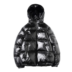 MKB ENTERPRISES Men's <b>Silver</b> Hooded Puffer <b>Jacket</b> Waterproof Windproof 100% Bamboo Fiber Winter Casual Fur Trim Front Logo - Product Image 3