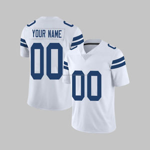 2025 Camiseta de fútbol americano OEM al por mayor con logotipo de equipo personalizado de manga corta nombre y número de equipo impreso personalizado - Product Image 1