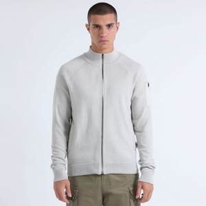 Jaqueta Masculina de Tricô de Alta Qualidade 100% Algodão com Zíper Completo, Suéter Casual de Manga Longa, Cardigã Personalizado OEM - Product Image 1