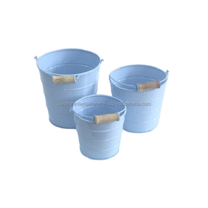 Juego de macetas de flores ecológicas de Metal de la mejor calidad, 2 piezas con orificio de drenaje para decoración de jardín de hogar y restaurante - Product Image 5