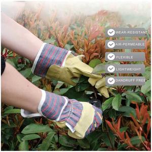 Nouveauté : Gants de travail ignifuges pour la construction industrielle, gants de travail en cuir de vachette de qualité supérieure avec manchette de sécurité - Product Image 5