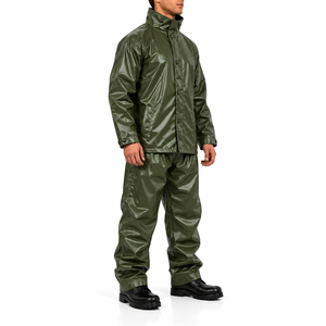 Ensemble de pluie personnalisé pour homme – Imperméable robuste, veste et pantalon, couleur unie, pour moto, extérieur et travail - Product Image 3