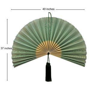<b>Large</b> Bamboo <b>Wall</b> Fan <b>Decor</b> Handmade Natural Woven <b>Wall</b> Hanging, Boho Rustic <b>Wall</b> Art for Living Room, Bedroom, Entryway and Hom - Product Image 2