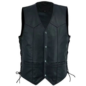 Gilet en cuir pour homme, nouvelle collection, design personnalisé, haute qualité, confortable et respirant, prix attractif pour vêtements masculins. - Product Image 1