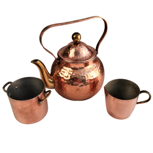 Juego de café vintage de cobre puro con acabado pulido para restaurante, hogar y hotel, juego de té metálico para cocina. - Product Image 6