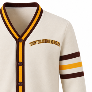 Pulls à col en V B2B pour les logos des sororités/fraternités/écoles/collèges/universités, cardigans tricotés unisexes - Product Image 3
