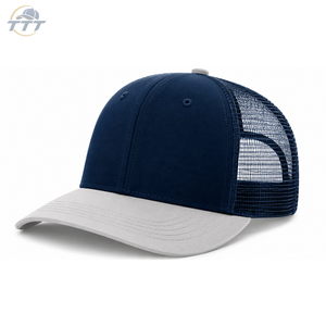 Casquette Trucker Personnalisée 6 Panneaux Marron et Blanc, Broderie en Gros, Casquette Snapback en Maille, Usine Vietnamienne - Product Image 4