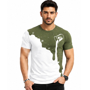 เสื้อยืดคอตตอนพรีเมียมผู้ชายขายส่ง OEM ODM ออกแบบเองได้ สวมใส่สบาย ระบายอากาศดี เสื้อแขนสั้นลำลอง ผู้ผลิตเสื้อผ้า - Product Image 1