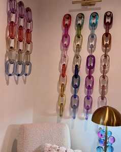Décoration de table basse en résine écologique, thème Amour, élégante et luxueuse, artisanale, chaîne à maillons, art indien exotique - Product Image 2