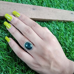 Wholesale Handmade Moss Agate <b>Ring</b> 925 Sterling Silver Bohemian <b>Statement</b> Jewelry for Women Gift - Product Image 3