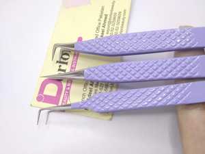 Pinces à cils de qualité supérieure, couleur violette, revêtement de haute qualité, logo personnalisé, poignée diamantée, pinces pour extensions de cils au Pakistan - Product Image 5